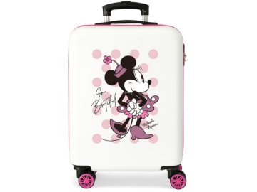 Joummabags Potovalni kovček ABS MINNIE MOUSE Have A Good Time, 55x38x20cm, 34L, 4011144 (majhen)