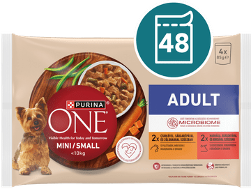 Purina ONE MINI/SMALL Adult mokra hrana za odrasle pse do 10kg, 48x85g