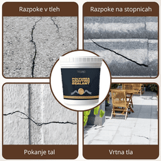 Smania FixBlitz GroutPro fleksibilna poliuretanska tesnilna masa za fugiranje (1kg) | Tesnilo za razpoke | Masa za fugiranje 