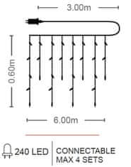 Vito LED božična dekoracija hladno bela 6m IP44 NATALE-1