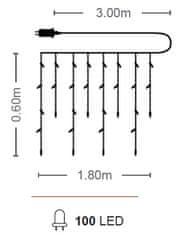Vito LED božična dekoracija hladno bela 1,8m IP44 NATALE-1