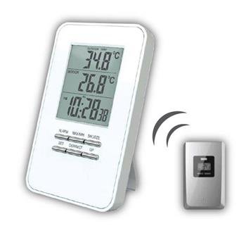 Solight TE44 brezžični termometer, temperatura, čas, alarm, bel