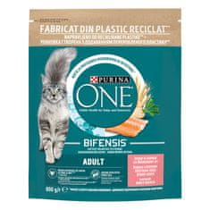Purina ONE Bifensis Adult suha hrana za odrasle mačke, z lososom, 8x800g
