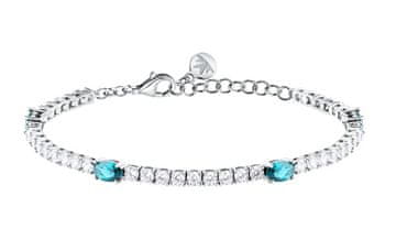 Morellato Bleščeča teniška zapestnica s svetlo modrimi cirkoni Tesori SAIW269