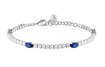 Morellato Bleščeča teniška zapestnica z modrimi cirkoni Tesori SAIW268