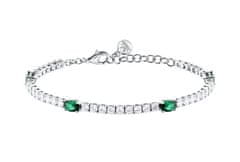 Morellato Bleščeča teniška zapestnica z zelenimi cirkoni Tesori SAIW267