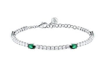 Morellato Bleščeča teniška zapestnica z zelenimi cirkoni Tesori SAIW267