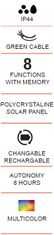 Vito  LED solarna svetlobna veriga večbarvna 10m IP44 NATALE-8 