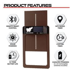 RUN-CHICKEN Solarna avtomatska vrata za kokošnjak Eternal – v rjavi barvi (z Bluetooth)