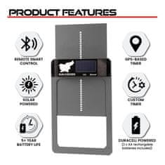 RUN-CHICKEN Solarna avtomatska vrata za kokošnjak Eternal – v sivi barvi (z Bluetooth)