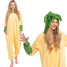 Nikcorp Ženska enodelna pižama kigurumi onesie Star Wars Yoda, kostum za odrasle, velikost M (155-165 cm), rumena