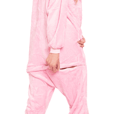 Nikcorp Ženska enodelna pižama kigurumi onesie Jigglypuff Pokemon, roza barve, velikost S, za višino 145-155 cm, mehak kostum