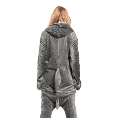 Nikcorp Ženska enodelna pižama kigurumi kombinezon onesie siv morski pes, velikost L za višino 165-175 cm, udoben kostum