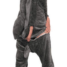 Nikcorp Ženska enodelna pižama kigurumi kombinezon v obliki morskega psa, kostum za odrasle, velikost S (145-155 cm), siva