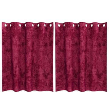 Vidaxl Velvete zavese 2 szt. Vinorodna rdeča 140 x 140 cm Žamet