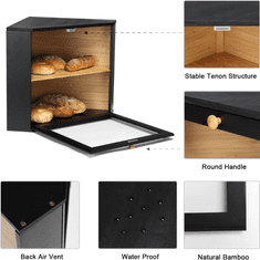 Smania Dvonadstropna kotna omarica za kruh CornerPantry | Shranjevalna škatla za kruh | Kotna škatla za kruh