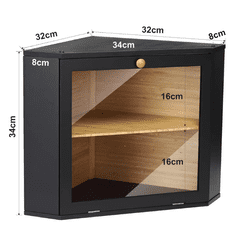 Smania Dvonadstropna kotna omarica za kruh CornerPantry | Shranjevalna škatla za kruh | Kotna škatla za kruh