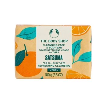 The Body Shop Trdno milo Satsuma za obraz in telo (ploščica za čiščenje obraza in telesa) 100 g