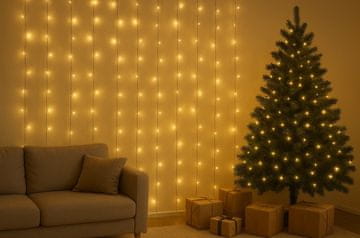 Vito LED svetlobna zavesa toplo bela 2m IP44 NATALE-2