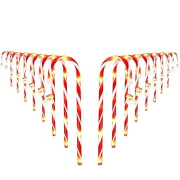 HOME & MARKER® Svetlobne solarne palice v obliki sladkorne palice (5 kosov/komplet) | JOLLYCANE