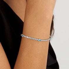 Morellato Bleščeča teniška zapestnica s svetlo modrimi cirkoni Tesori SAIW269