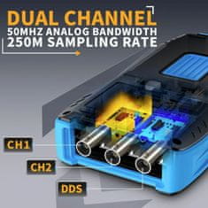 FNIRSI digitalni multimeter z osciloskopom 3v1 2C53T