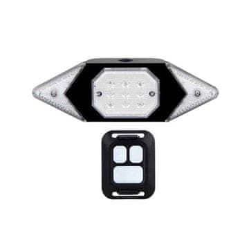 Netscroll Kolesarska zadnja luč z brezžičnim smerokazom, brežični daljinec za balanco, USB polnilna in vodoodporna, močna LED svetloba za nočno vožnjo, RearLightIndicator