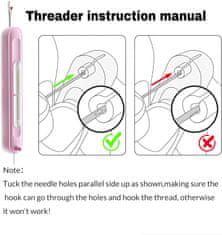 Netscroll 2-v-1 samodejni pripomoček za vdevanje niti v šivanko in paranje šivov, enostaven za uporabo, kompakten in trpežen šivalni pripomoček, NeedleTool