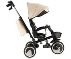 MoMi IVI 3v1 otroški voziček / kolo / tricikel, večnamenski, nastavljiv, zložljiv, črno-bež