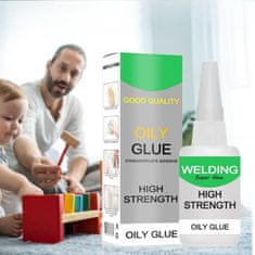 Netscroll Večnamensko sekundno lepilo s hitrim sušenjem in močnim oprijemom za kovino, les, plastiko in steklo, 50 g, OilyGlue