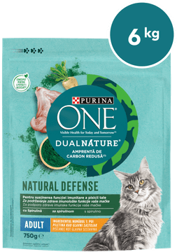 Purina ONE DualNature® Adult suha hrana za odrasle mačke, s piščancem, 8x750g