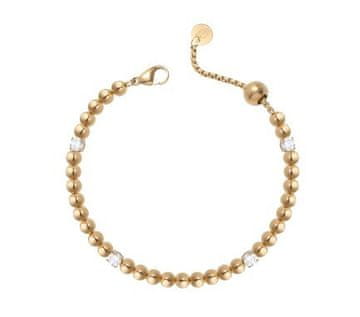 Liu.Jo Pozlačena zapestnica z biseri in kristali LJ2983