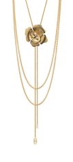 Liu.Jo Dolga pozlačena ogrlica Cvet z biserom LJ3078