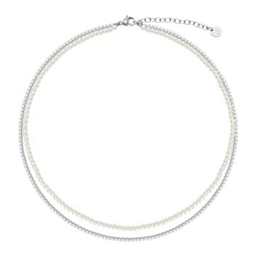 Liu.Jo Elegantna dvojna biserna ogrlica za ženske LJ3024