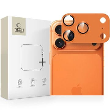 Tech-protect CamFull Fit zaščitno steklo za kamero za iPhone 17 Pro Max, oranžna
