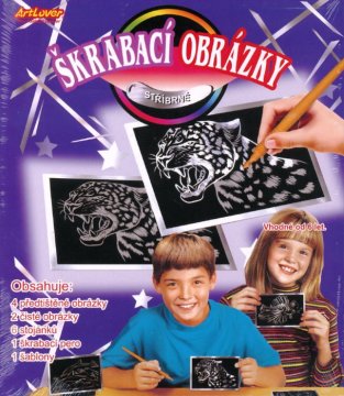 SMT Creatoys ARTLOVER Srebrne slike za praskanje - komplet 6 kosov