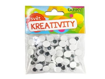 Gibljive oči 12 mm, 80 kosov