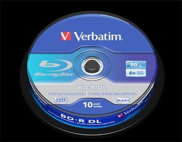 Verbatim BD-R DL(10 kosov)50GB/6x/vreteno 43746