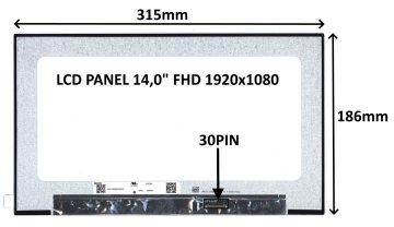 Sil LCD PANEL 14,0" FHD 1920x1080 30PIN MATTE IPS / brez izreza