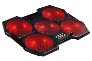 Evolveo Ania 14, hladilno stojalo za prenosni računalnik, rdeča osvetlitev, do 17,3"