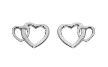Hot Diamonds Srebrni uhani s srčki za mamo Silver Wisper SWE006