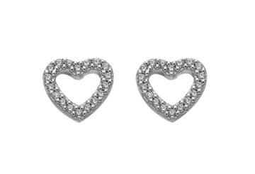 Hot Diamonds Srebrni uhani s cirkoni Silver Whisper SWE004