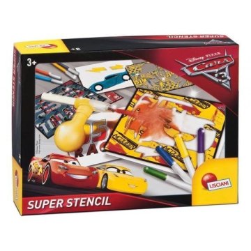 Lisciani Avtomobili 3 Super šablona - Originalni komplet, ki omogoča preoblikovanje klasičnih markerjev v sprej