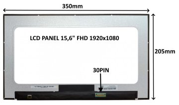 Sil LCD PANEL 15,6" FHD 1920x1080 30PIN MATTE IPS / BREZ OBLIKE