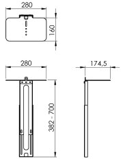 Vogels PVA5070 videokonfirni nosilec za kamero/repro za 55-90"