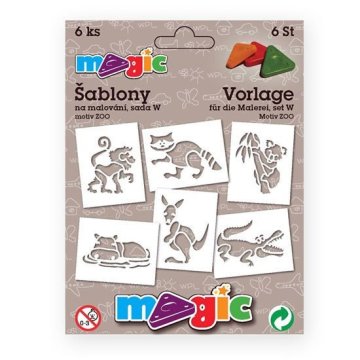 Magic papirnate šablone za slikanje ZOO