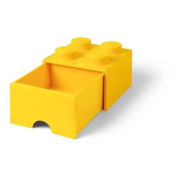 LEGO Škatla za shranjevanje s predalom 4 - rumena