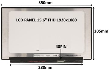 Sil LCD PANEL 15,6" FHD 1920x1080 40PIN MATTE IPS 120HZ / BREZ OBLAKE