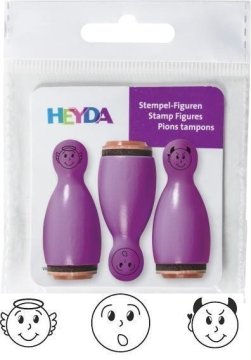 HEYDA Leseni žigi skittles smeški - vijolični 3 kosi