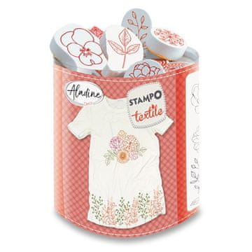 Aladine Žigi Stampo Textile - Cvetje in venčki, 19 kosov